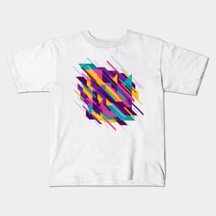 colorful triangle geometric abstract Kids T-Shirt